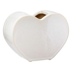 Βάζο 'Heart' Κεραμικό Λευκό 8.5x20x14cm