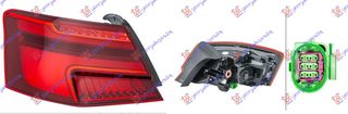 Φανος Πίσω Εξω LED Δυναμικο (Hella) Audi A3 3D/Sportback 2016-2020 (8V1/8VK/8VA/8VF)