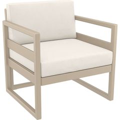 MYKONOS ΠΟΛΥΘΡΟΝΑ TAUPE ΜΕ ΜΑΞ. 73X72X75εκ. ΠΟΛ/ΝΙΟΥ