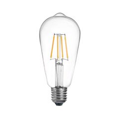 Λαμπτήρας LED ST64 Bulb pakoworld 4W 3000K E27 2700K clear