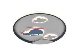 Φωτιστικό Οροφής Led 78W Λευκό/Μαύρο Σώμα CCT + Τηλεχειριστήριο