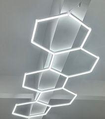 Hexagon Series Set 5*HEX 203W (Με αξεσουάρ εγκατάστασης) Ψυχρό Λευκό