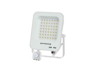 Προβολέας LED SMD Λευκός IP65 με Ανιχνευτή Κίνησης 30W Φυσικό Λευκό