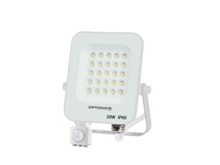 Προβολέας LED SMD Λευκός IP65 με Ανιχνευτή Κίνησης 20W Ψυχρό Λευκό