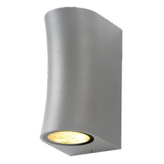 Επιτοίχιο Φωτιστικό Αλουμίνιου SILVER 2xGU10 SOCKET GU10
