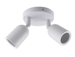 Βάση Σποτ Οροφής Πλαστική 2xGU10 Λευκή