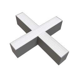 LED Σύνδεση Γραμμικού Σχήματος 15W Ασημί Φυσικό Λευκό Slim Linkable