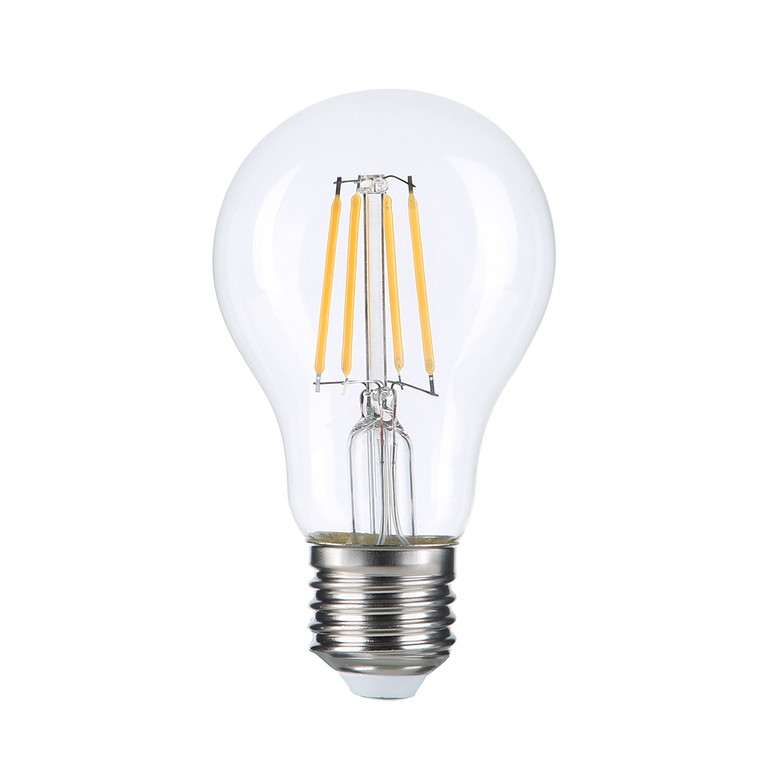 Led Λάμπα E27 Α60 Filament 8Watt Θερμό Λευκό