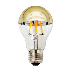 Led Λάμπα A60 E27 Ανεστραμένου Καθρέπτου Χρυσό 7Watt Θερμό Λευκό