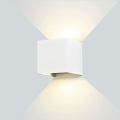 Led Επιτοίχιο Φωτιστικό Λευκό τετράγωνο 6W Φυσικό Λευκό