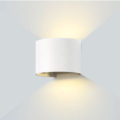 Led Επιτοίχιο Φωτιστικό Λευκό Στρογγυλό 6W Φυσικό Λευκό