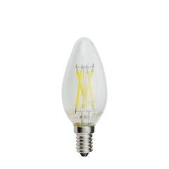 Filament E14 Λάμπα Led Κερί 4W 400Lm Ψυχρό λευκό