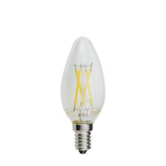 Filament E14 Λάμπα Led Κερί 4W 400Lm Φυσικό λευκό