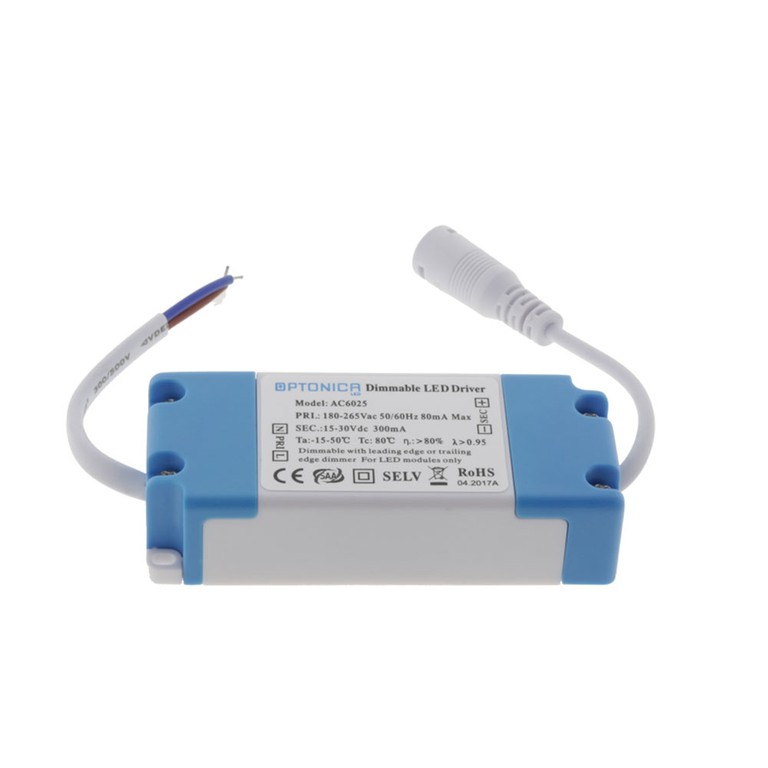 Dimmable Led Driver για Mini Panel 5-9Watt 300MA