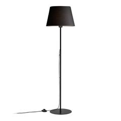 Φωτιστικό δαπέδου Vilo Megapap E27 μεταλλικό - ύφασμα Pvc χρώμα μαύρο Ø35x152εκ.
