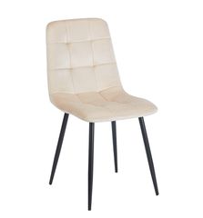 OSCAR BEIGE VELVET ΥΦΑΣΜΑ ΚΑΡΕΚΛΑ ΜΕΤΑΛΛΙΚΗ 43Χ51Χ90εκ.