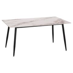 ΤΡΑΠΕΖΙ RAVEN HM18150.04 ΚΕΡΑΜΙΚΟ TOP ΜΕ ΟΨΗ ΛΕΥΚΟ/ΚΑΦΕ ΜΑΡΜΑΡΟ 160x80x74Υεκ.