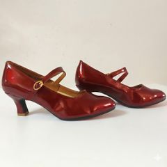 Παπούτσια χορού Wine Red 38 – Latin Tango Salsa Mary Jane Dance Shoes