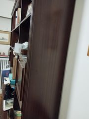 βιβιλιοθήκη και γραφείο από μαόνι-thumb-5