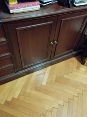 βιβιλιοθήκη και γραφείο από μαόνι-thumb-22