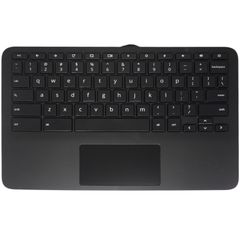 Πληκτρολόγιο - Laptop Keyboard Palmrest για HP Chromebook 11MK G9 EE MediaTek 349Y8UTR 349Y9UTR 2P1K3AV 408J5PA 408J9PA 408J8PA 408K2PA 349Y9UT 349Y8UT TPN-0258 M44258-001 M44259-001 US Black ( Κωδ.41