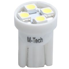 M-Tech T10 W5W 12V W2,1x9,5d LED 4xSMD3528 ΛΕΥΚΟ (ΚΑΡΦΩΤΟ ΑΚΑΛΥΚΟ) 1ΤΕΜ. M-TECH