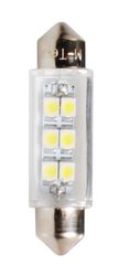 M-Tech ΛΑΜΠΑΚΙΑ ΠΛΑΦΟΝΙΕΡΑΣ C5W/C10W 12V 0,48W SV8,5 41mm LED 6xSMD3528 PREMIUM ΛΕΥΚΟ 1ΤΕΜ.