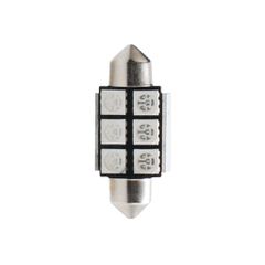 M-Tech ΛΑΜΠΑΚΙΑ ΠΛΑΦΟΝΙΕΡΑΣ C5W/C10W 12V 1,44W SV8,5 36mm CAN-BUS+RADIATOR LED 6xSMD5050 PREMIUM ΜΠΛΕ 1ΤΕΜ.