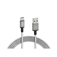 Lampa ΚΑΛΩΔΙΟ USB ΦΟΡΤΙΣΗΣ ΚΑΙ ΣΥΓΧΡΟΝΙΣΜΟΥ IRON SILVER LINE - TYPE C (100 cm)