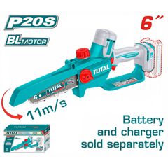 TGSLI2066 Αλυσοπρίονο Κλαδευτικό Μπαταρίας 6" 20V (Solo) - SOLO - TOTAL (#TGSLI2066)