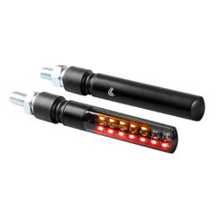 Lampa ΦΛΑΣ ΠΙΣΩ ΓΙΑ MOTO LINE SQ 12V SMD LED 3 ΧΡΗΣΕΩΝ ΘΕΣΕΩΣ/STOP/ΦΛΑΣ (ΜΑΥΡΟ 92 X 16 mm) - 2 ΤΕΜ.