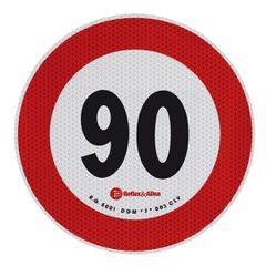 Lampa ΣΗΜΑ ΤΑΧΥΤΗΤΑΣ ΧΙΛΙΟΜΕΤΡΩΝ 90km/h ΑΥΤΟΚΟΛΛΗΤΟ 20CM ΔΙΑΜΕΤΡΟ