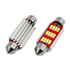 Amio Amio - Λαμπάκια Πλαφονιέρας LED 41mm 12/24V 2.9W 5600K 12LED C10W Festoon Canbus Λευκό Φως για Εσωτερικό Φωτισμό και Πινακίδα Αυτοκινήτου - 2 τεμ. (01291/AM)