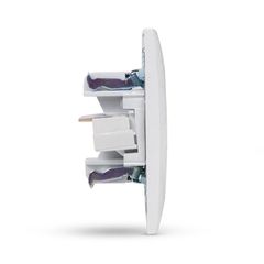 Entac Arnold Recessed wall LAN socket 2x Cat5 White-thumb-1