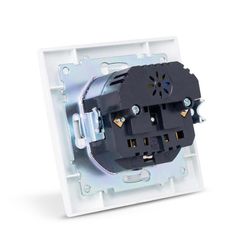 Entac Arnold Recessed wall socket earthed + 2 USB 2.1A (total) White-thumb-2
