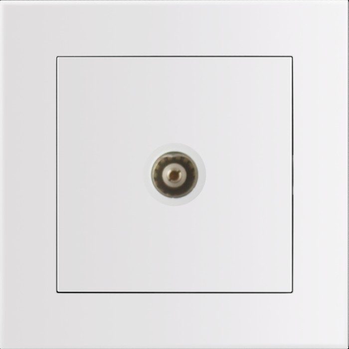 Entac Arnold Recessed wall TV socket End type White