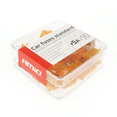Amio AMiO – Πλακέ Ασφάλειες Standard 5A, εγγυημένη προστασία ηλεκτρολογικών κυκλωμάτων για αδιάκοπη λειτουργία κάθε συστήματος του οχήματος – 50 Τεμ. (02226/AM)