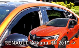 Heko ΑΝΕΜΟΘΡΑΥΣΤΕΣ ΓΙΑ RENAULT ARKANA 5D 2019+ ΣΕΤ ΑΥΤΟΚΙΝΗΤΟΥ ΑΠΟ ΕΥΚΑΜΠΤΟ ΦΙΜΕ ΠΛΑΣΤΙΚΟ HEKO - 4 ΤΕΜ.