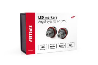 Amio Amio – LED Λαμπάκια Angel Eyes 10W 270lm 5600K CANBUS για BMW Σειρά 1 3 5 για Καθαρό Λευκό Φως & Χωρίς Σφάλματα – Σετ 2 Τεμ. (01540/AM)