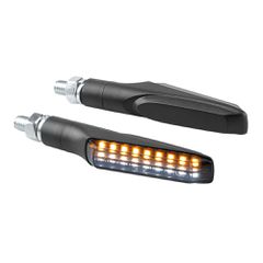Lampa ΦΛΑΣ MOTO ΕΜΠΡΟΣ 12V SMD LED VICTORY ΜΑΥΡΟ 2 ΧΡΗΣΕΩΝ (ΘΕΣΕΩΣ /ΦΛΑΣ) 91x15mm LAMPA - 2 TEM