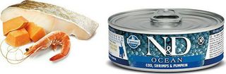 Farmina Ocean Kitten Υγρή Τροφή για Ανήλικες Γάτες σε Κονσέρβα με Γαρίδες και Κολοκύθα χωρίς Σιτηρά & Γλουτένη 70gr 22.0