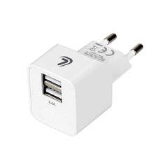 Lampa ΦΟΡΤΙΣΤΗΣ ME OIKIAKH ΠΡΙΖΑ 220/240V 12W 2400mA ΜΕ 2 ΘΥΡΕΣ USB (A+A) LAMPA - 1 ΤΕΜ