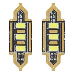 Amio Amio – LED Λαμπάκια Πλαφονιέρας 36mm 12V 5600K 3xSMD 5730 για Εσωτερικό Φωτισμό Αυτοκινήτου – 2 Τεμ. (01449/AM)