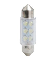 M-Tech ΛΑΜΠΑΚΙΑ ΠΛΑΦΟΝΙΕΡΑΣ C5W/C10W 12V 0,37W SV8,5 36mm LED 6xFlux 3mm ΠΡΑΣΙΝΟ M-TECH - 1 ΤΕΜ.