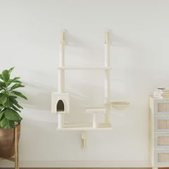 Γατόδεντρο Τοίχου Κρεμ 153 εκ. με Στύλο Ξυσίματος 172404