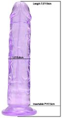 Loving Joy 7.5 Inch Suction Cup Dildo Purple-thumb-1