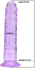 Loving Joy 7.5 Inch Suction Cup Dildo Purple-thumb-4