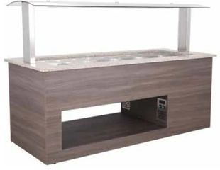 ΠΡΟΣΦΟΡΑ!!! KARAMCO G-BCC-GN5V.WF (204,7x88x140cm - 350Watt/230V - 5 GN 1/1) Επιδαπέδιο Ψυχόμενο Εκθετήριο Salad Bar - Buffet με Βεβιασμένη Κυκλοφορία Αέρα