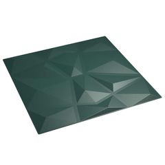 Πάνελ τοίχου 24 τμχ. 50 x 50 cm Πράσινο Φελιζόλ XPS 42046038
