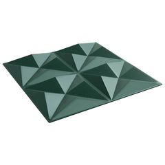 Πάνελ τοίχου 12 τμχ. 50 x 50 cm Οριγκάμι Πράσινο Φελιζόλ XPS 42046069
